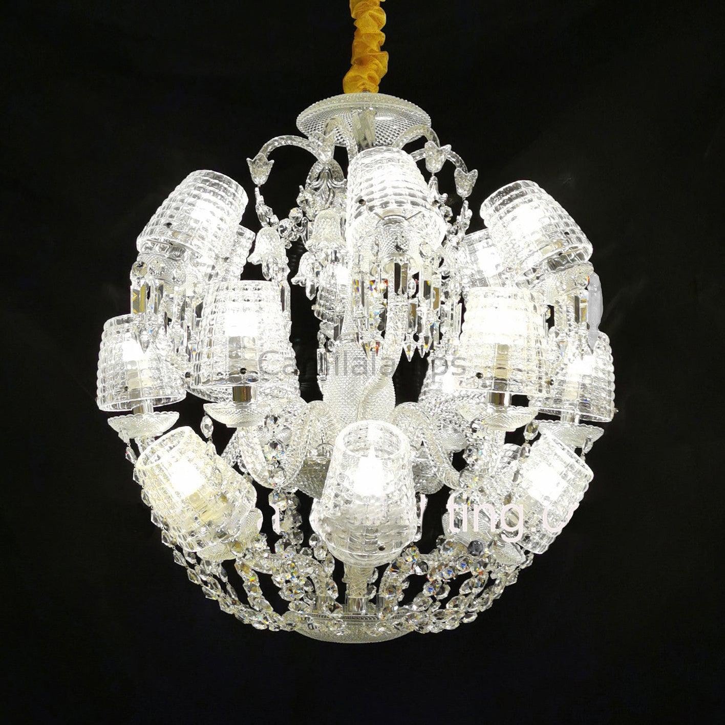 Ovid Sphere Classic Crystal Chandelier 24 Lights - Camilalamps - ILC0927