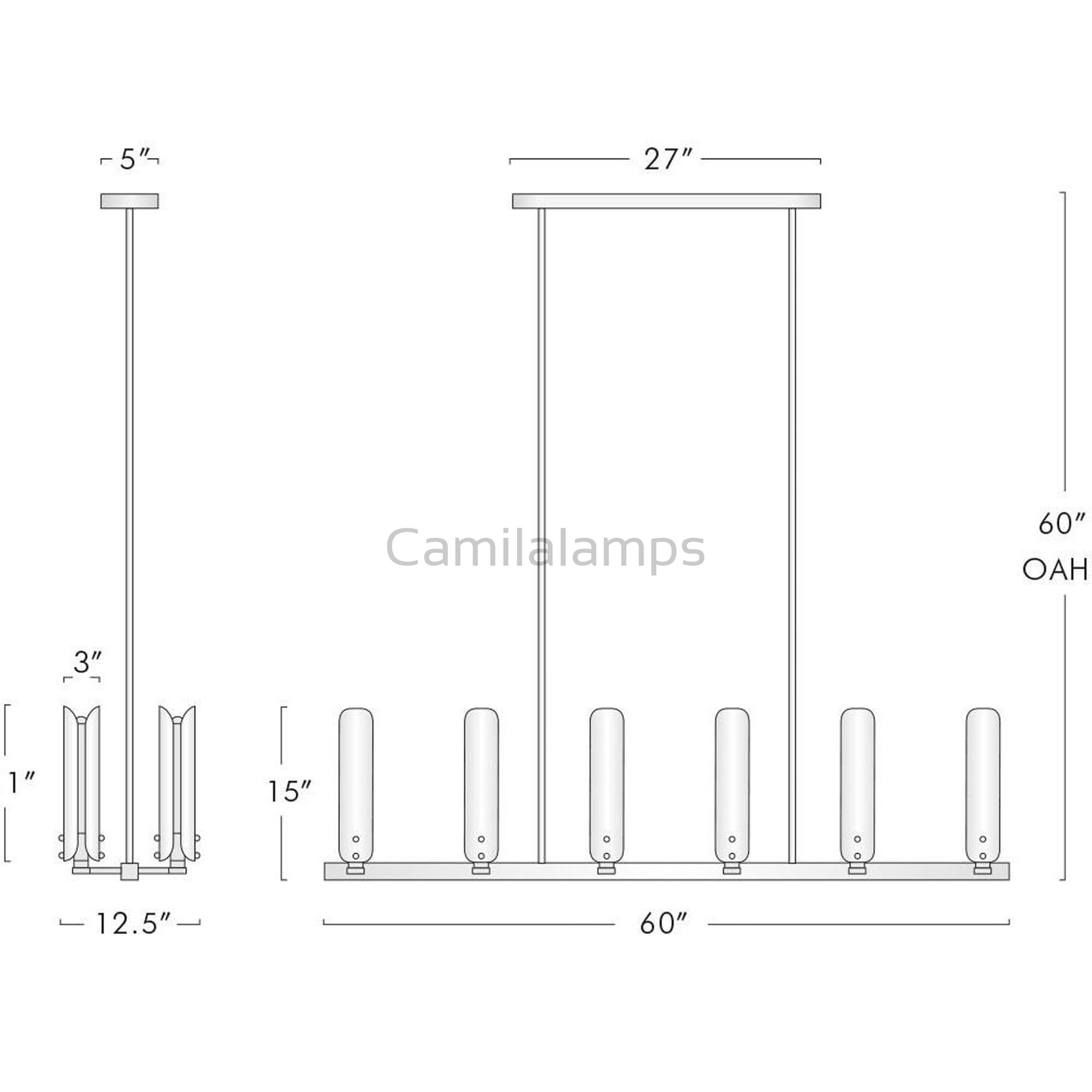 Palance Linear Chandelier 60" W - Camilalamps - CA - A - 452 - 2