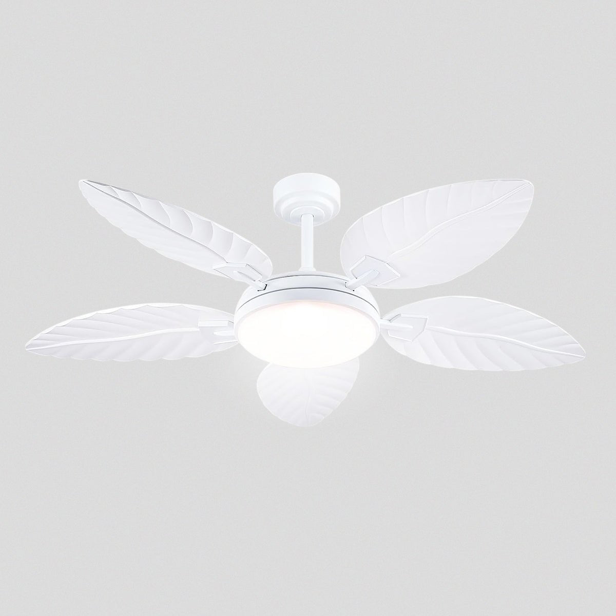 Palm Leaf Ceiling Fans with Lights Tropical Ceiling Fans 6 Speeds Reversible Wood Grain 52" - Camilalamps - CA - CFWL - 007