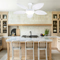 Palm Leaf Ceiling Fans with Lights Tropical Ceiling Fans 6 Speeds Reversible Wood Grain 52