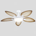 Palm Leaf Ceiling Fans with Lights Tropical Ceiling Fans 6 Speeds Reversible Wood Grain 52