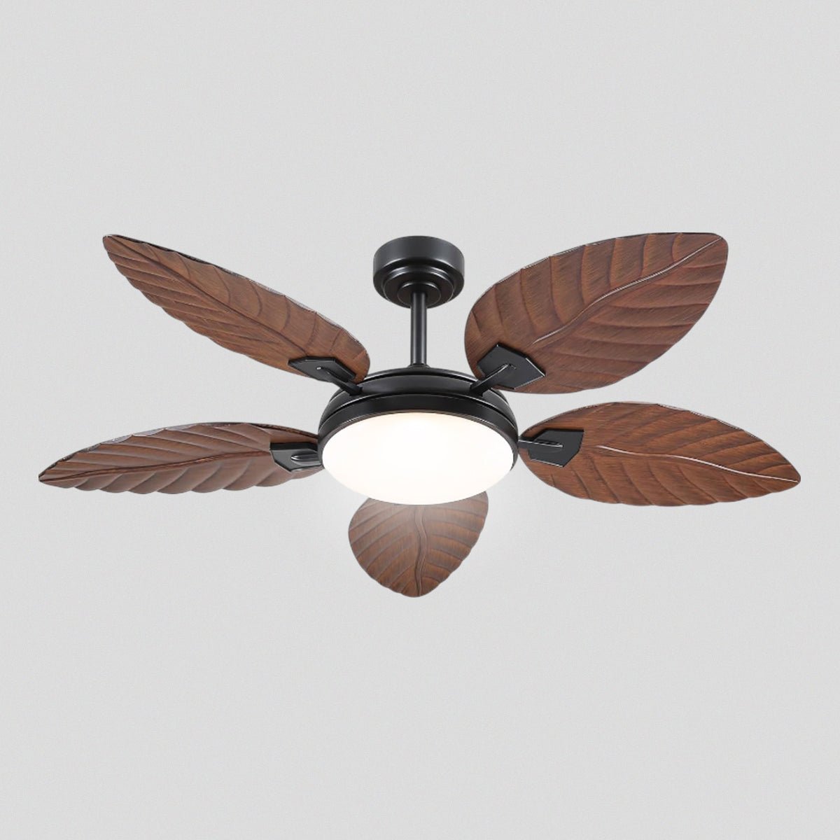 Palm Leaf Ceiling Fans with Lights Tropical Ceiling Fans 6 Speeds Reversible Wood Grain 52" - Camilalamps - CA - CFWL - 007