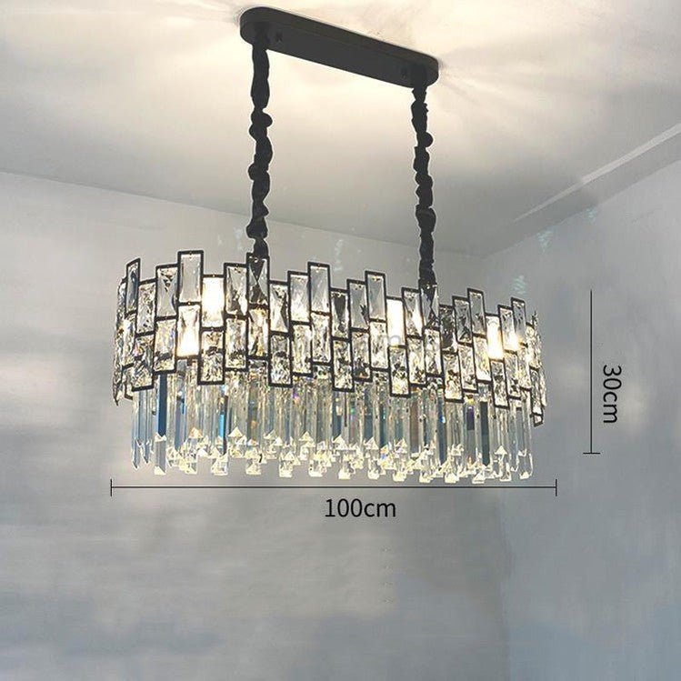 Palo clear Linear Chandelier for Kitchen Island - Camilalamps - CA - A - 392