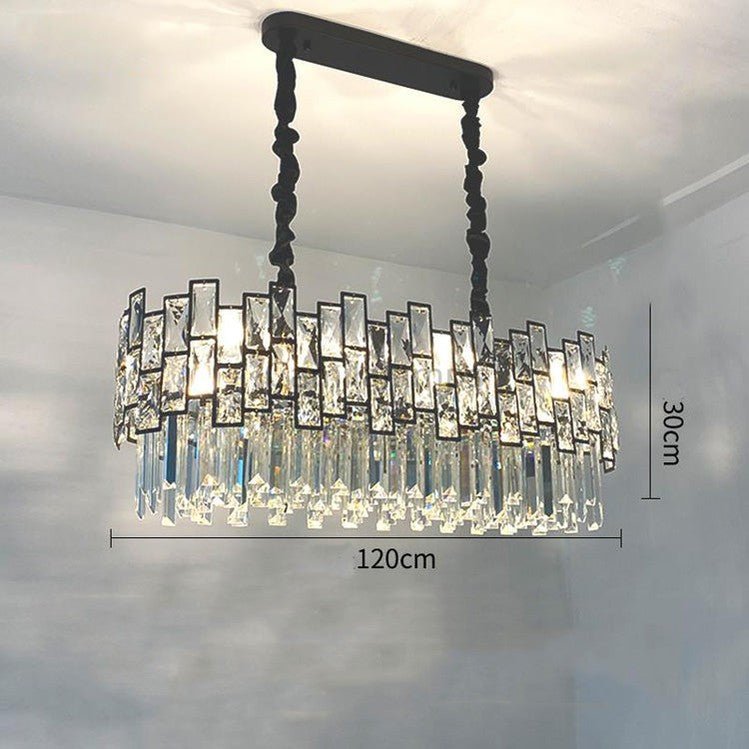 Palo clear Linear Chandelier for Kitchen Island - Camilalamps - CA - A - 394