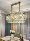 Palo clear Linear Chandelier for Kitchen Island - Camilalamps - CA - A - 394