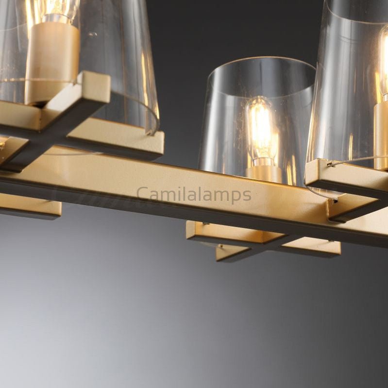 Paricia Glass Linear Chandelier 49", 60” - Camilalamps - CAM1587