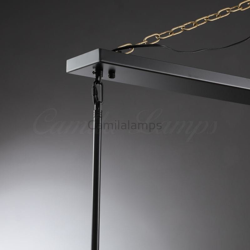 Paricia Glass Linear Chandelier 49", 60” - Camilalamps - CAM1587