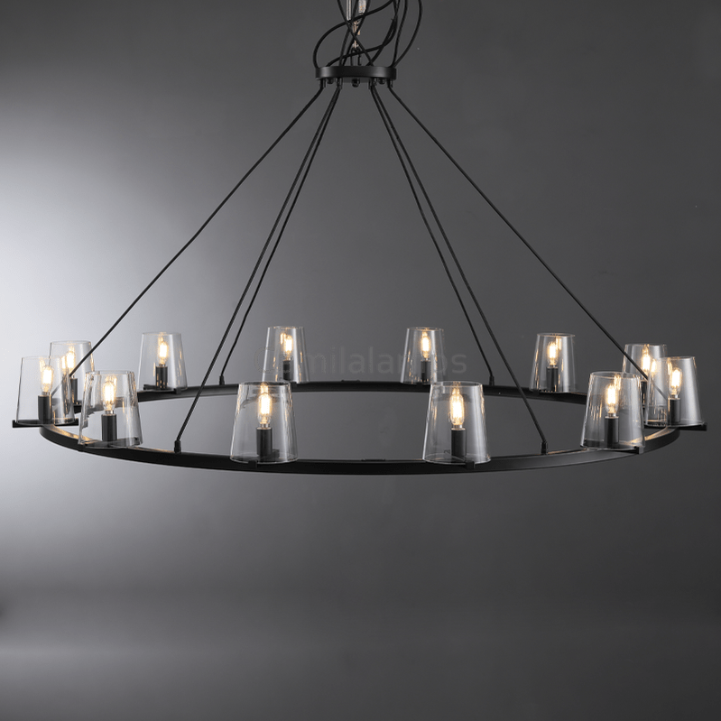 Paricia Glass Round Chandelier 36", 48", 60" - Camilalamps - CAM1608
