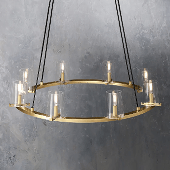 Pauillac Clear Glass Round Chandelier - Camilalamps - EDC-1