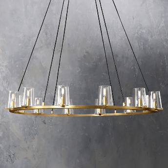 Pauillac Clear Glass Round Chandelier - Camilalamps - EDC-1