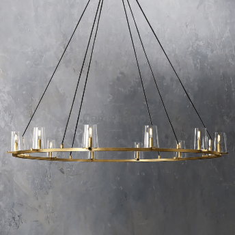 Pauillac Clear Glass Round Chandelier - Camilalamps - EDC-1