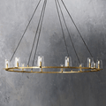 Pauillac Clear Glass Round Chandelier - Camilalamps - EDC-11