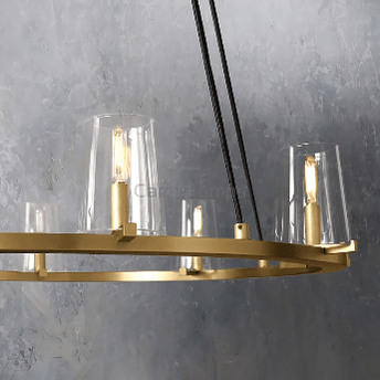 Pauillac Clear Glass Round Chandelier - Camilalamps - EDC-1