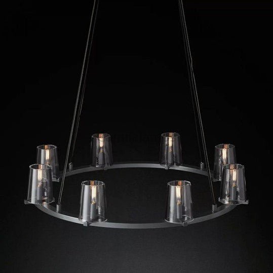 Pauillac Clear Glass Round Chandelier - Camilalamps - EDC-1