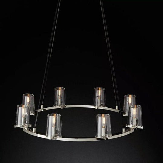 Pauillac Clear Glass Round Chandelier - Camilalamps - EDC-11