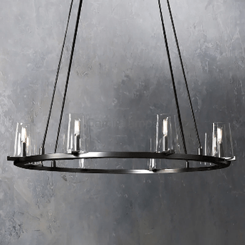 Pauillac Clear Glass Round Chandelier - Camilalamps - EDC-1