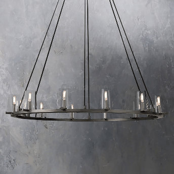 Pauillac Clear Glass Round Chandelier - Camilalamps - EDC-11