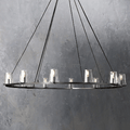 Pauillac Clear Glass Round Chandelier - Camilalamps - EDC-11