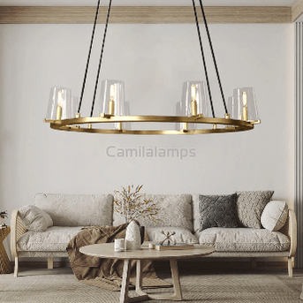 Paricia Glass Round Chandelier 36", 48", 60" - Camilalamps - CAM1607