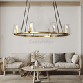 Pauillac Clear Glass Round Chandelier - Camilalamps - EDC-11