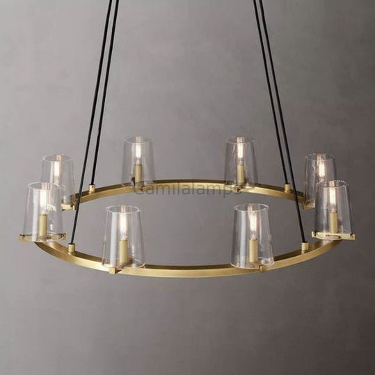 Pauillac Clear Glass Round Chandelier - Camilalamps - EDC-1