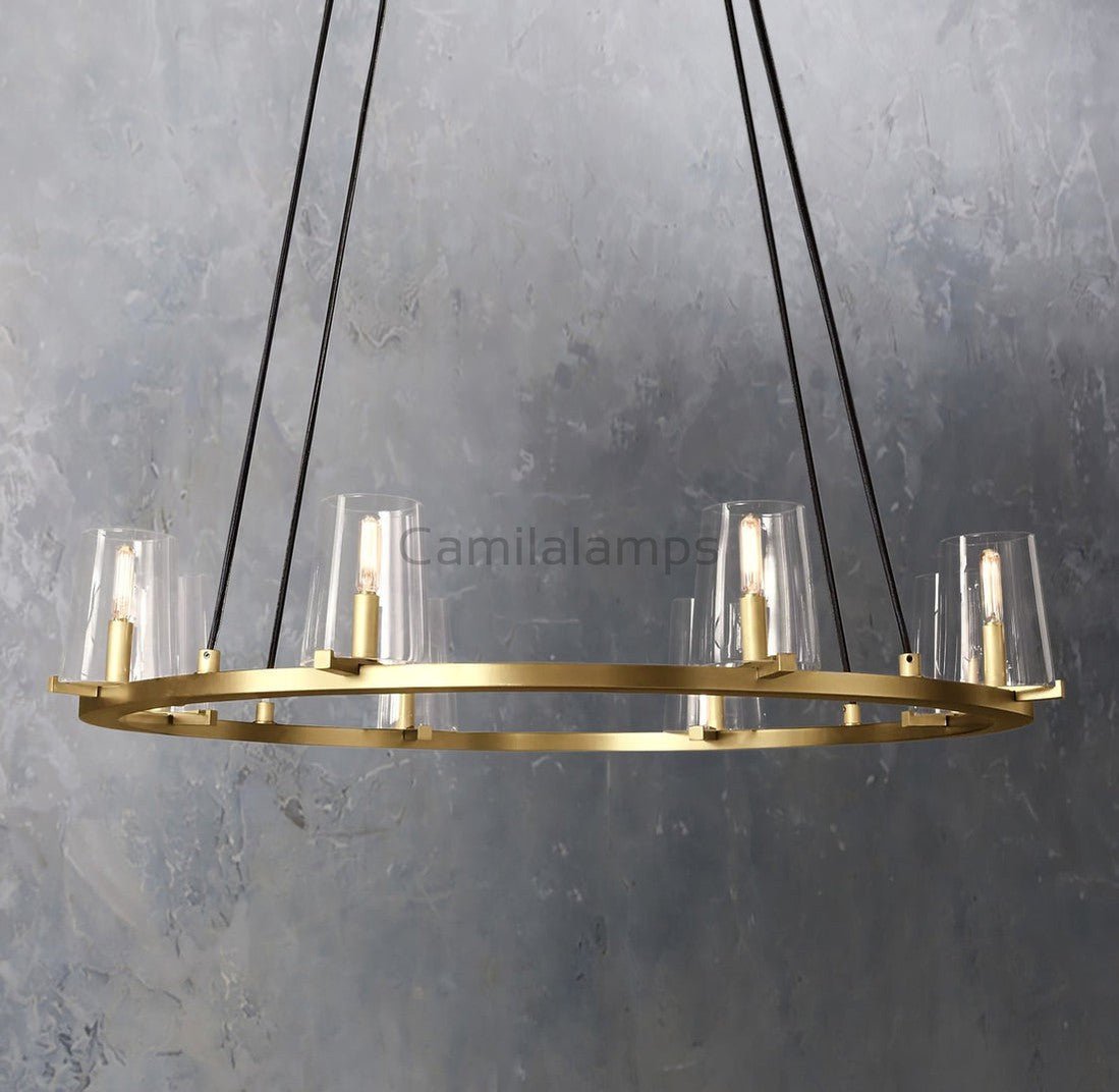 Pauillac Clear Glass Round Chandelier - Camilalamps - EDC-1