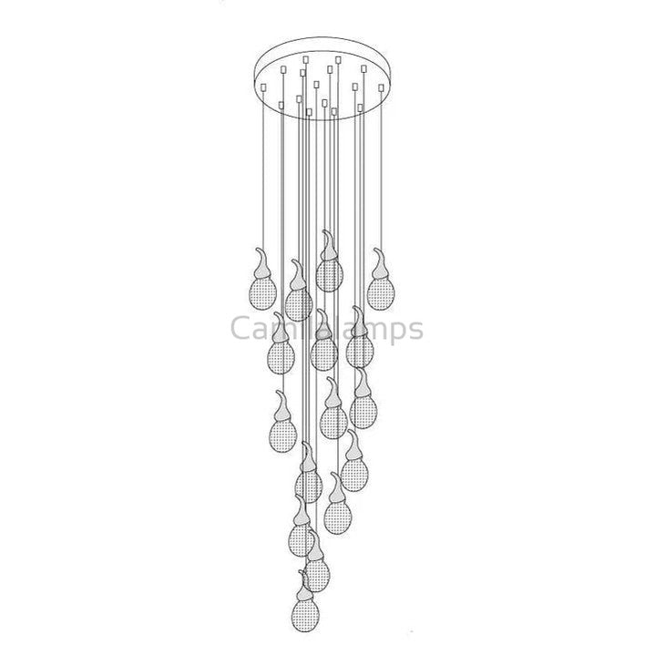 Peary multi - head brass chandelier - Camilalamps - Ca-1Peary-103