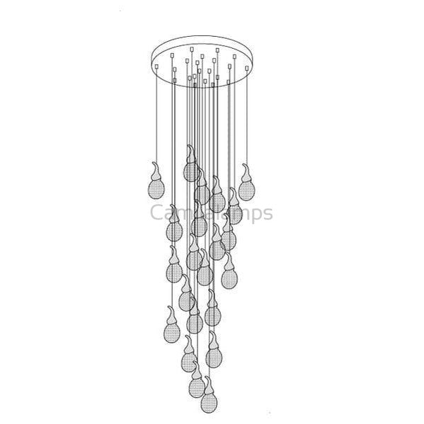 Peary multi - head brass chandelier - Camilalamps - Ca-1Peary-104
