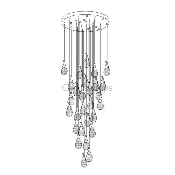 Peary multi - head brass chandelier - Camilalamps - Ca-1Peary-105