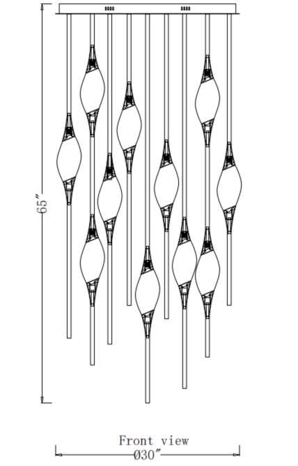 Pezzo Crystal Chandelier 21" H - Camilalamps - CA - CH2562506