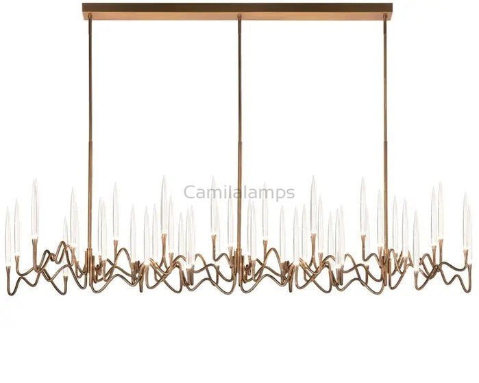 Pezzo Long Chandelier 40"W 59"W 78"W - Camilalamps - pez78-11