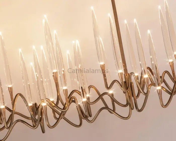 Pezzo Long Chandelier 40"W 59"W 78"W - Camilalamps - pez40-12