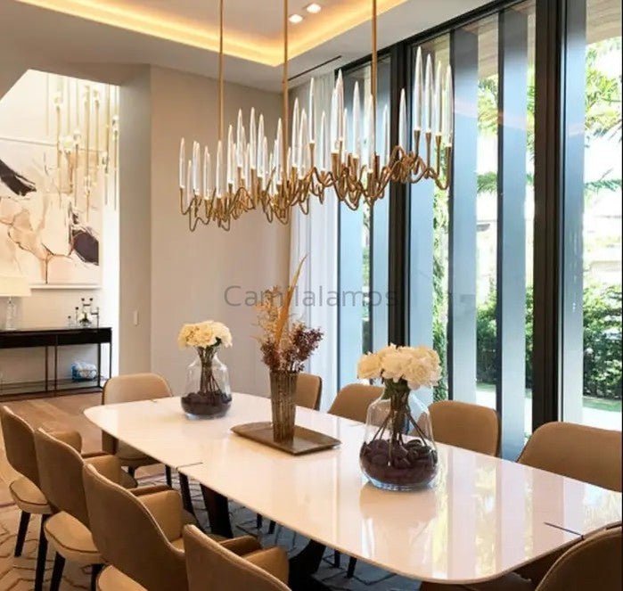 Pezzo Long Chandelier 40"W 59"W 78"W - Camilalamps - pez40-12