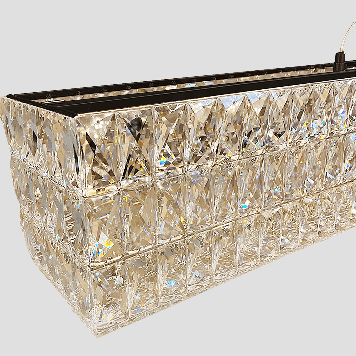 Pluto Halo Rectangular Crystal Chandelier - Camilalamps - CA - LI2024 - C5576