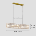 Pluto Halo Rectangular Crystal Chandelier - Camilalamps - CA - LI2024 - C5566