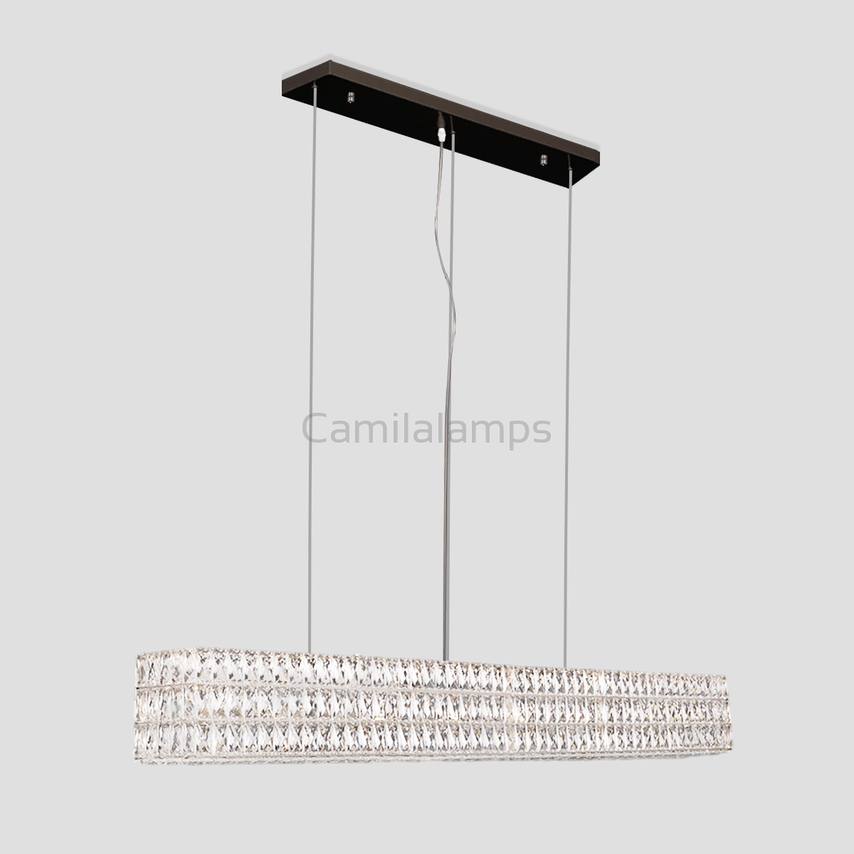 Pluto Halo Rectangular Crystal Chandelier - Camilalamps - CA - LI2024 - C5572