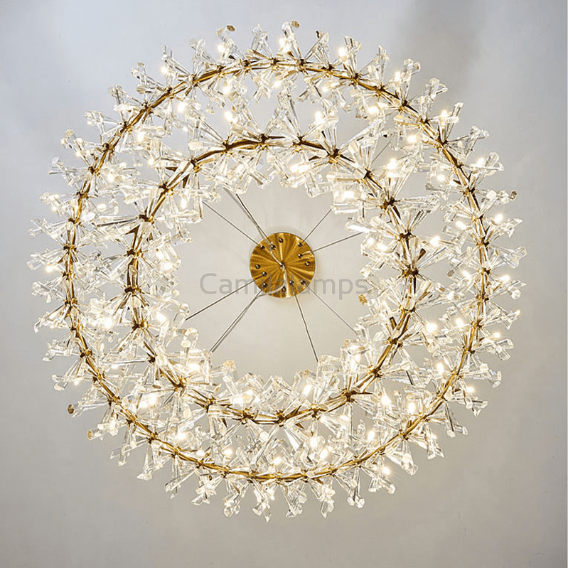 Postmodern Two - Tier Ring Crystal Chandelier - Camilalamps - ILC0636