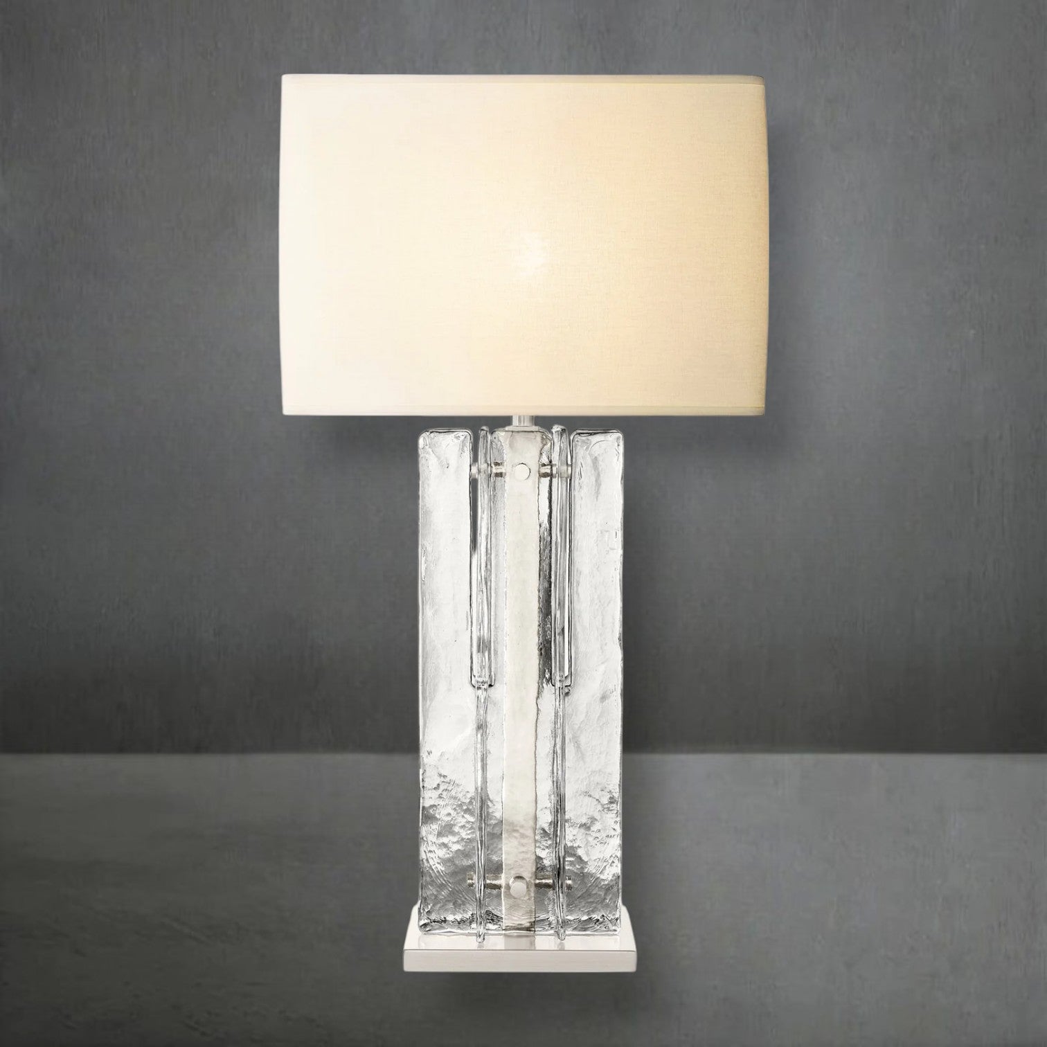 Lattace Clear Glass Table Lamp 30" - Camilalamps - CA-Lattace-TL302