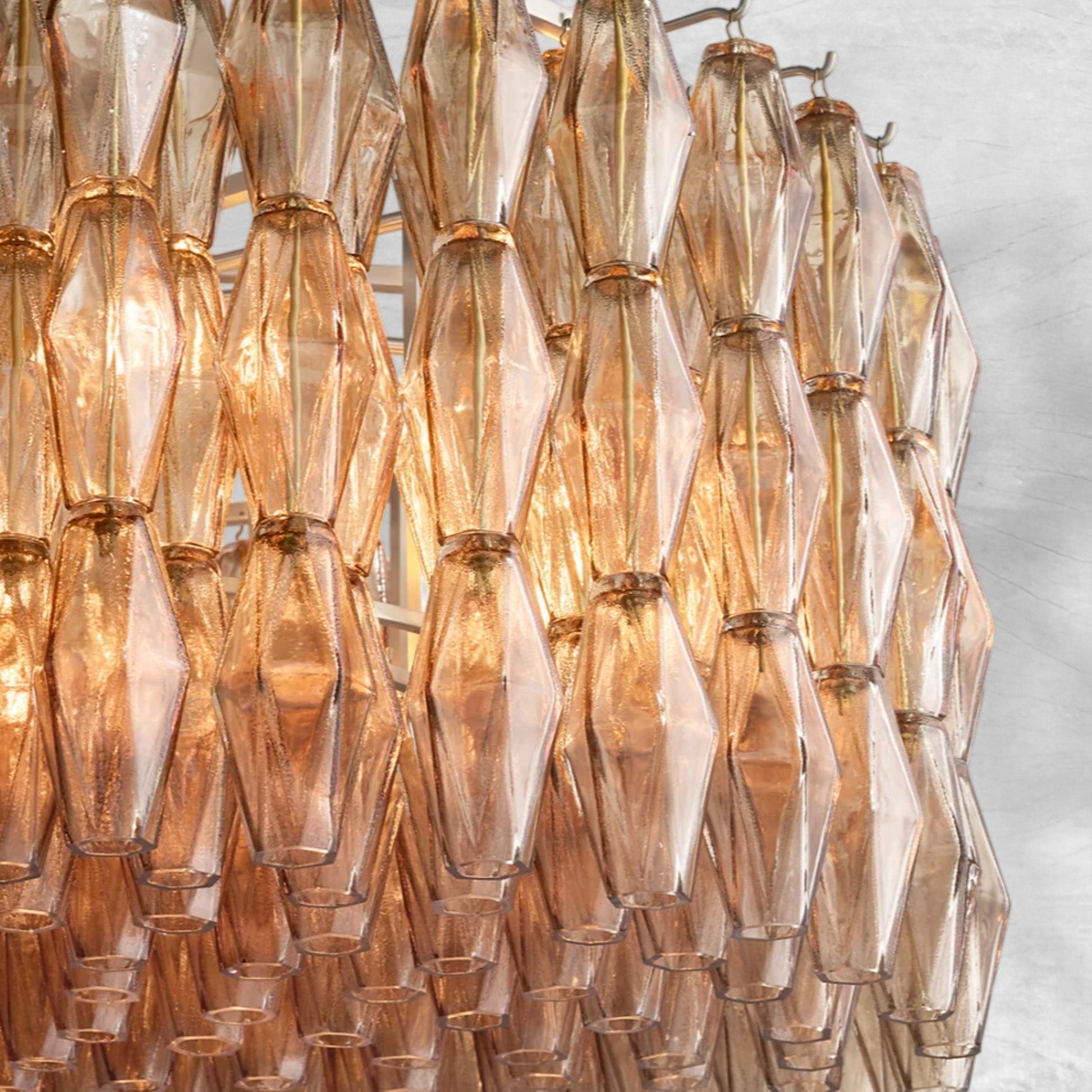 Chiaravalle Smoke Glass Round Chandelier 37"47‘’62‘’ - Camilalamps - CA-Chiar-Nickel001