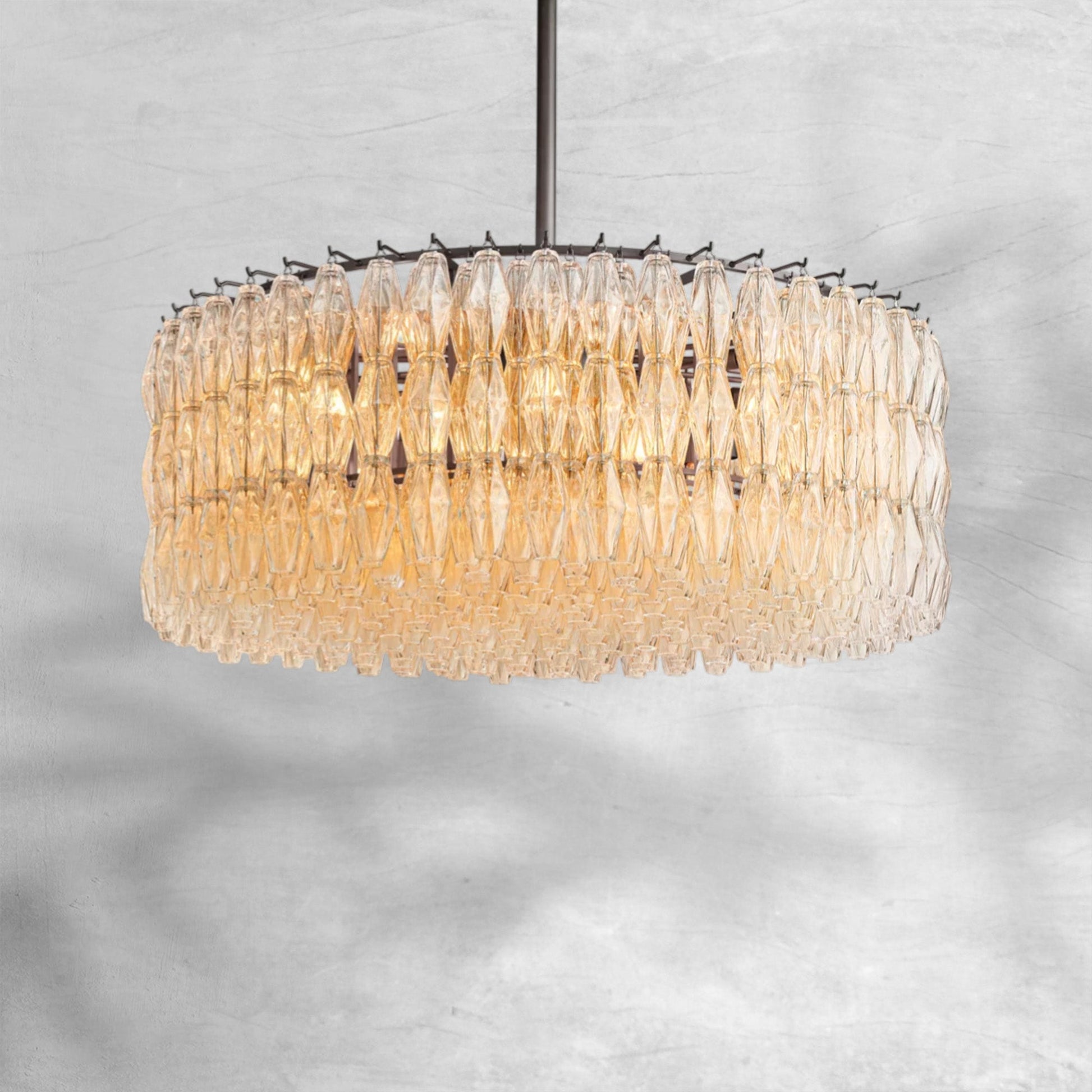 Chiaravalle Clear Glass Round Chandelier 37"47"62" - Camilalamps - CA-GA2023-C0835