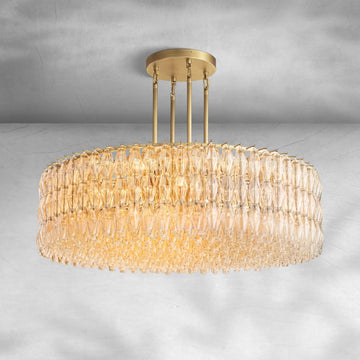 Chiaravalle Clear Glass Round Chandelier 37"47"62" - Camilalamps - CA-GA2023-C0833