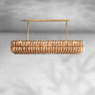 Chiaravalle Glass Rectangular Chandelier 74" - Camilalamps - CA-Chiaravalle-RC7402