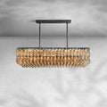 Chiaravalle Glass Rectangular Chandelier 54