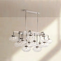 Cabrlet Clear/Amber Glass Linear Chandelier - Camilalamps - BU-CAB-Linear-6