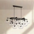 Cabrlet Clear/Amber Glass Linear Chandelier - Camilalamps - BU-CAB-Linear-4