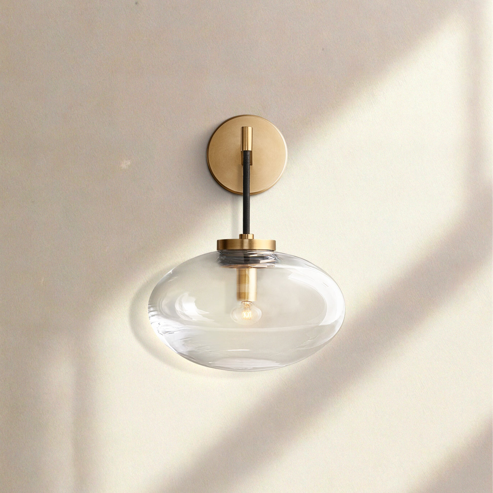 Cabrlet Clear Glass Sconce - Camilalamps - BU-CAB-Sconce-3