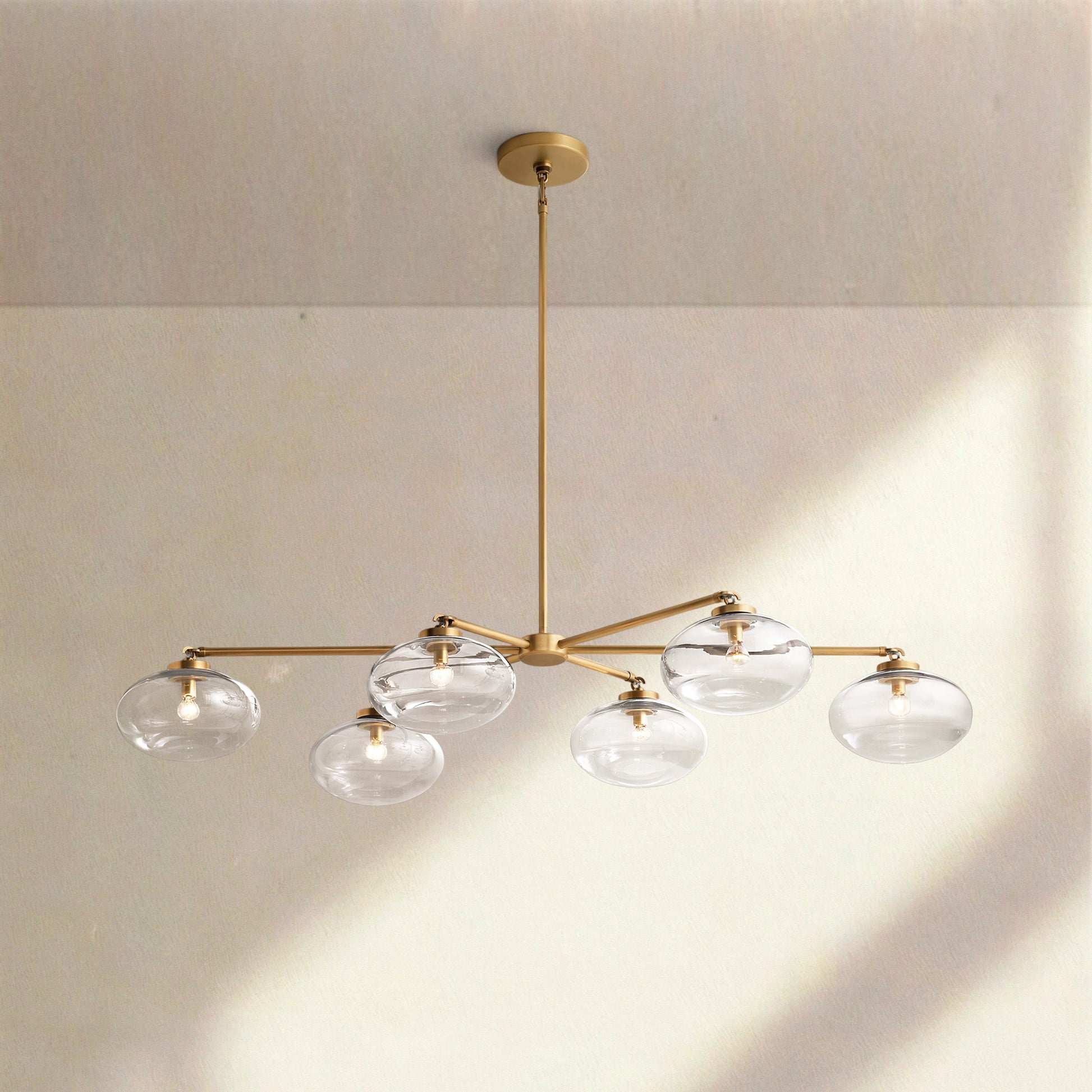 Cabrlet Clear Glass Mobile Linear Chandelier - Camilalamps - BU-Cab-MLinear-1