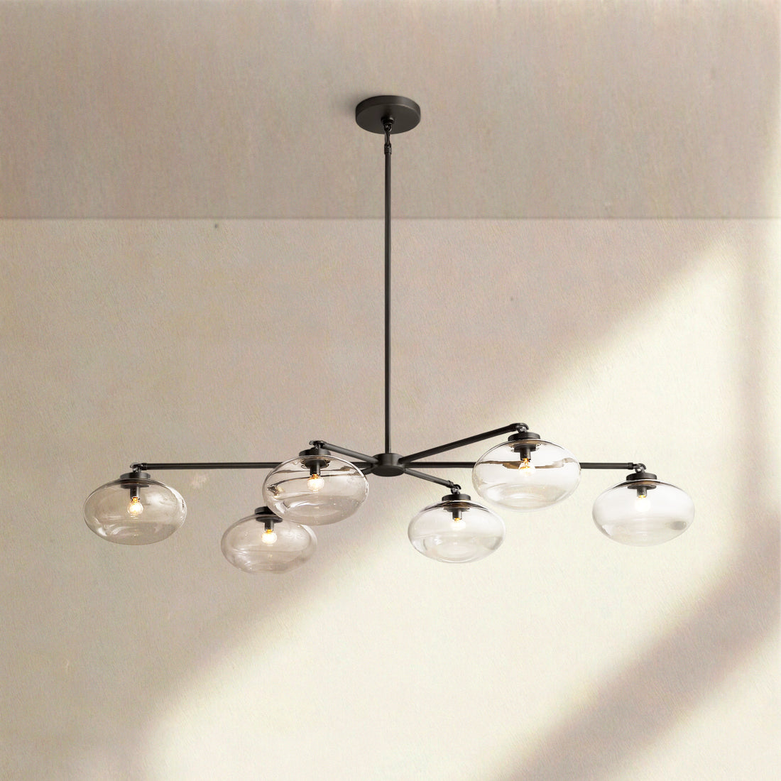 Cabrlet Clear Glass Mobile Linear Chandelier - Camilalamps - BU-Cab-MLinear-1
