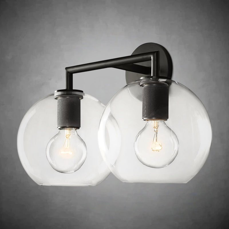 Ptilitaire Globe Shade Double Sconce - Camilalamps - CAARHWS - 2561053