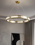 Qatar Alabaster Round Chandelier - Camilalamps - Qatar - 1418 - ? 31. - Brass - Warm - 5